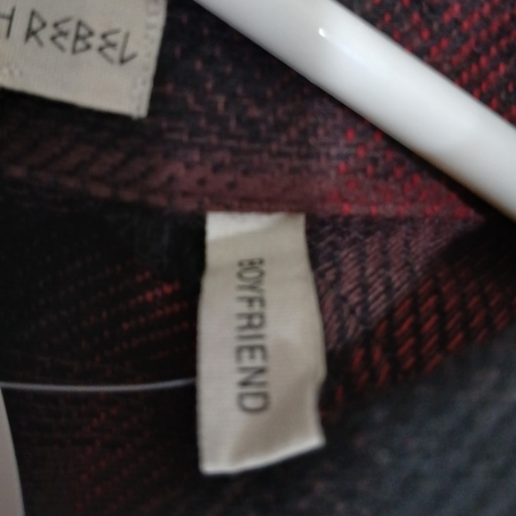 Plaid Button Down Shirt - Red and Black - Picture 3 of 4